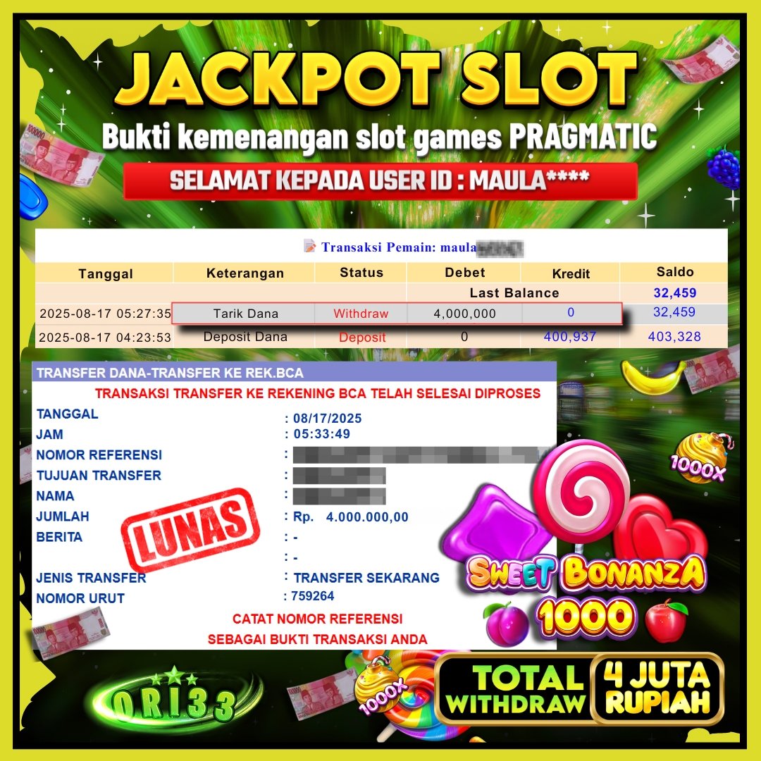 Bukti Jackpot