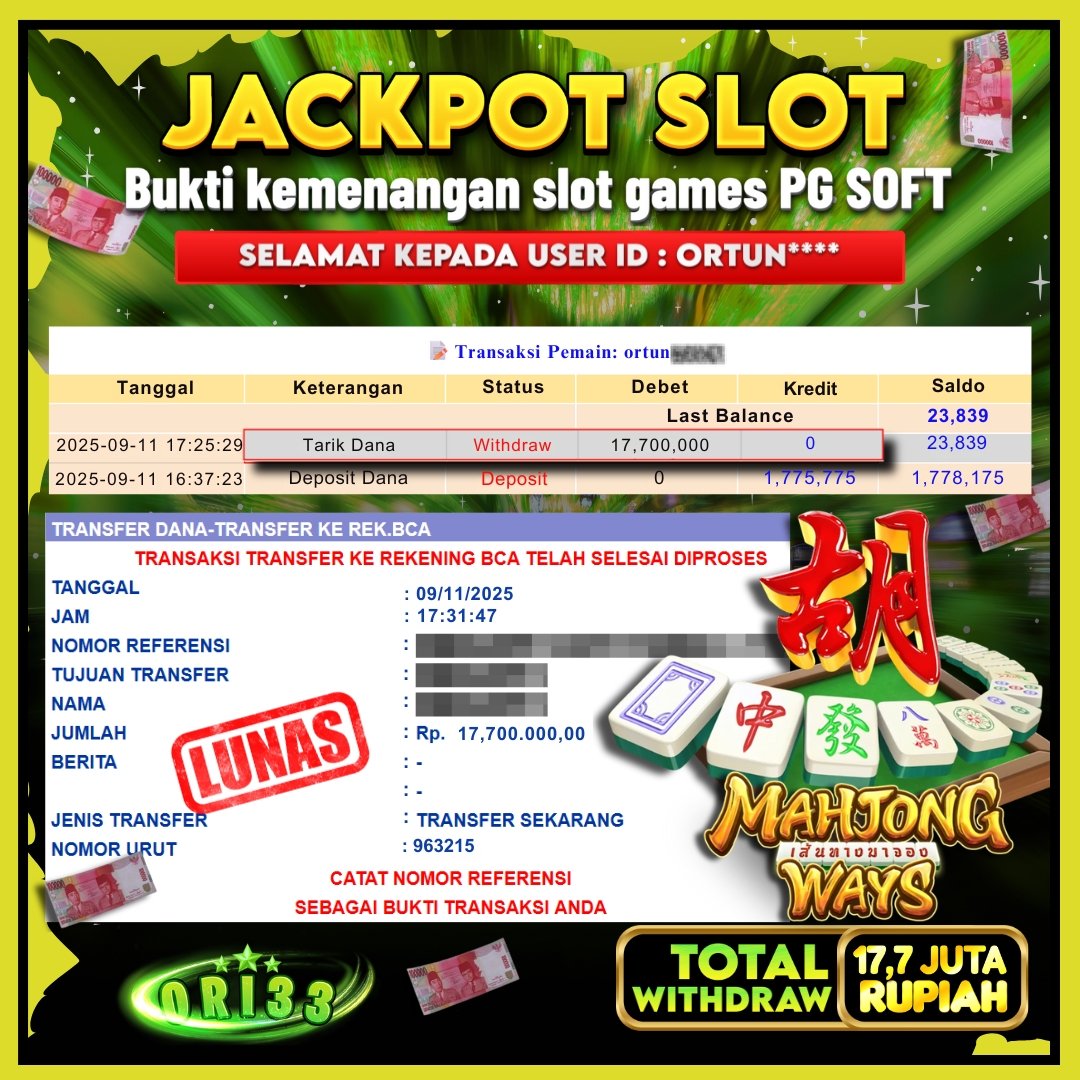 Bukti Jackpot
